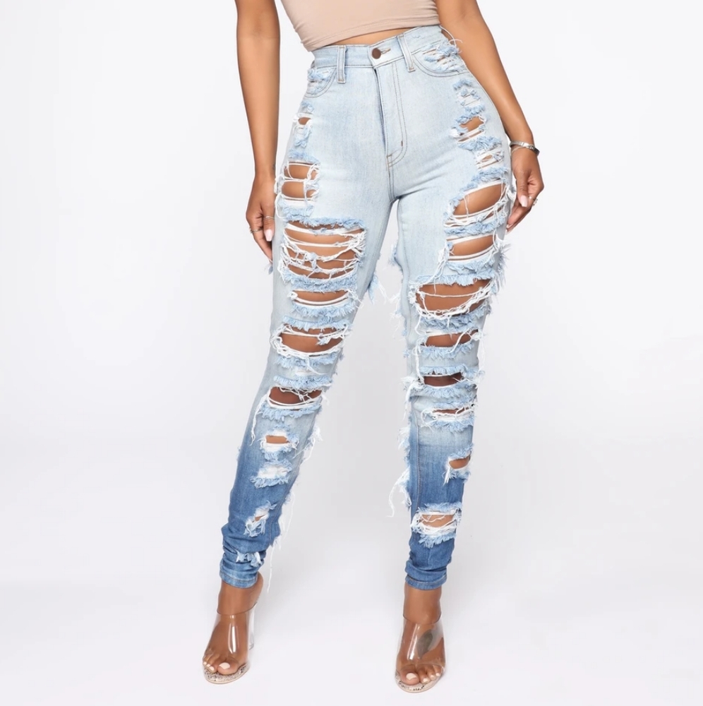 Sexy shredded jeans